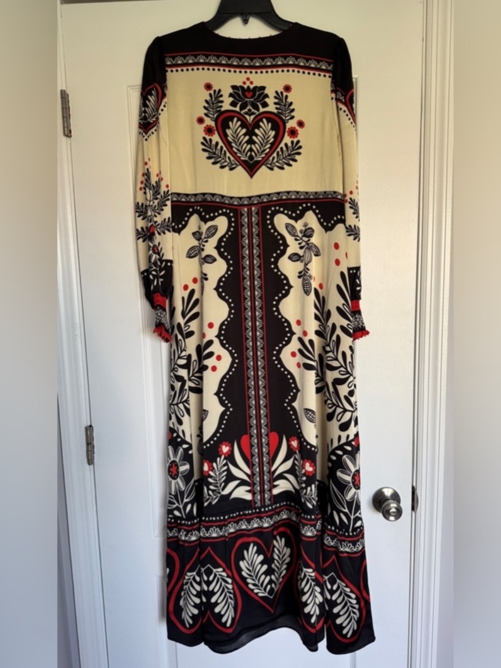 Caroline Constas satin long sleeve passion scarf maxi dress - Picture 7 of 10